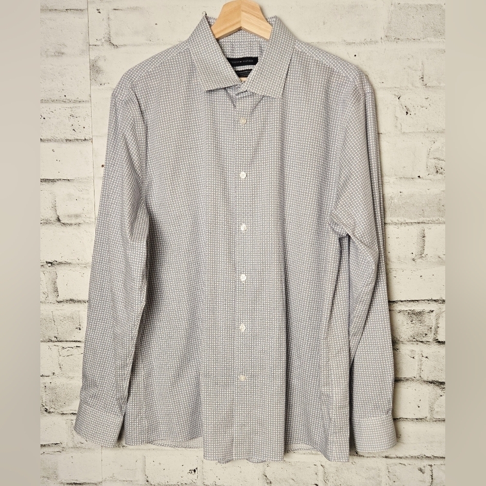 Tommy Hilfiger All Season Stretch Slim Fit Dress Shirt 17.5 34 35